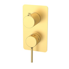 Змішувач прихованого монтажу з дивертором Time Brushed Gold PVD, зовнішня частина (47447288)