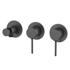 Вбудований горизонтальний змішувач з подвійним керуванням GRB Time Metal Black PVD (47735492)