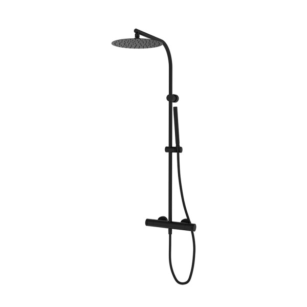 Душова стійка із термостатом телескопічна GRB Cool Black (90425902TLC)