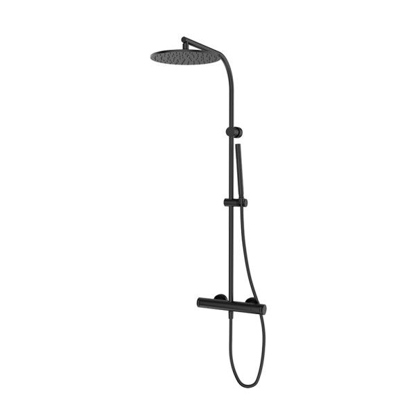 Душова стійка з термостатом телескопічна GRB Cool Metal Black PVD (90425992TLC)