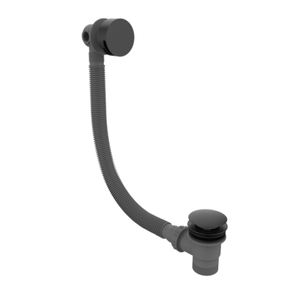 Злив-перелив для ванни з набором води GRB EterNice Metal Black (03027092)