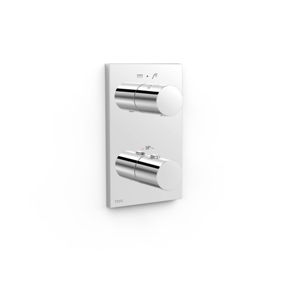 Змішувач вбудований термостатичний Tres Base Plus Therm-box (21625001) зовнішня частина