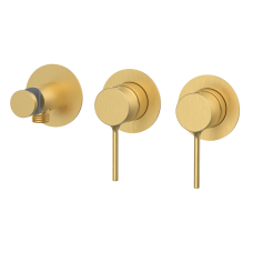Змішувач горизонтальний з подвійним керуванням Time Brushed Gold PVD, зовнішня частина (47347288)