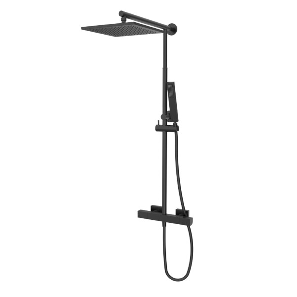 Душева стійка з термостатом телескопічна GRB Kala Metal Black PVD (60445692TLC)