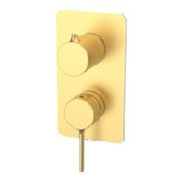 Змішувач прихованого монтажу з дивертором Time Brushed Gold PVD, зовнішня частина (47447288)