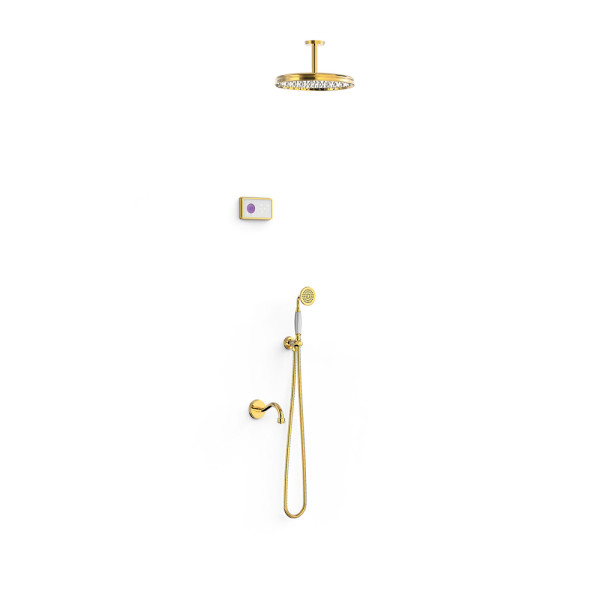 Душовий електронний комплект з термостатом Tres Clasic Shower technology (09226302OR)