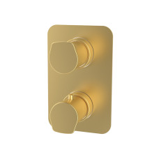 Вбудований змішувач термостатичний GRB Nava Brushed Gold PVD (66110688)
