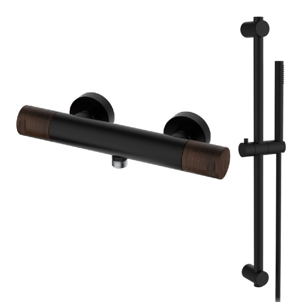 Змішувач для душу термостатичний GRB Cool Black-Nogal (90316929)
