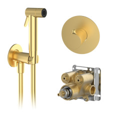 Гігієнічний комплект GRB Intimixer Onemix Brushed Gold PVD (Onemix 10)