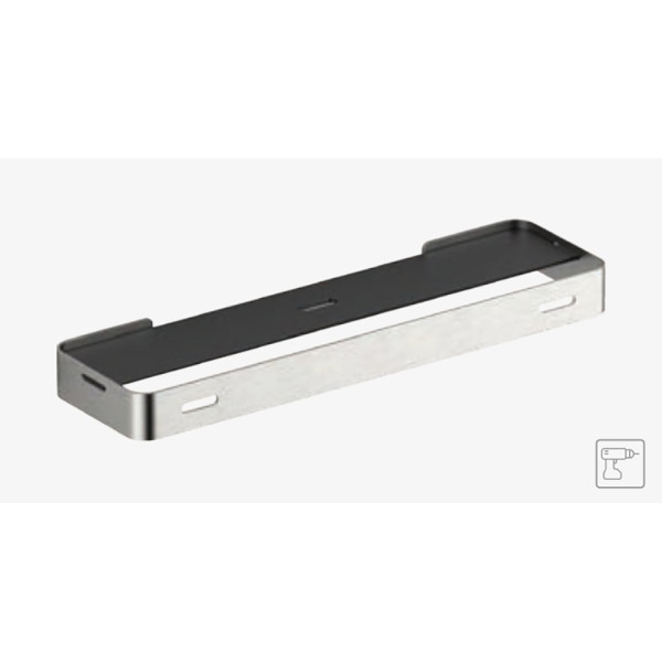 Полиця з тримачем для рушника Sonia Nox Satin Stainless Steel 400 мм (200108)