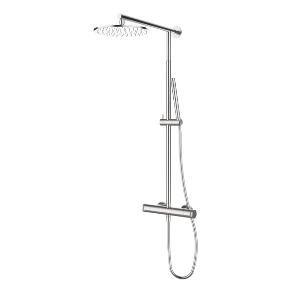 Душова стійка з термостатом телескопічна GRB Cool Stainless Steel PVD (90425993TLC)
