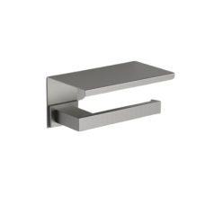 Тримач туалетного паперу з полицею Sonia S-Cube BRUSHED NICKEL (212620)